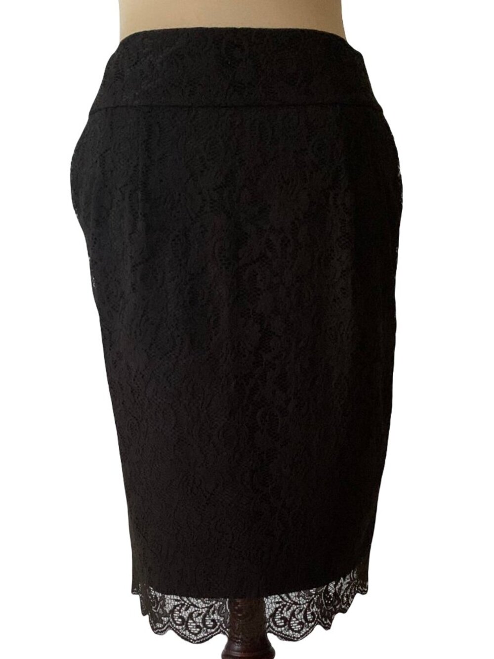 s.Oliver Black Floral Lace Pencil Skirt 6 Wedding Guest Party Formal